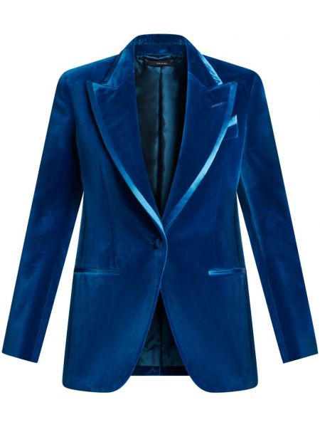 Sametové saténové sako Tom Ford modré