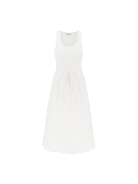 Biała sukienka midi Moncler