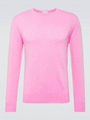 Jersey de cachemir de tela jersey con estampado de cachemira Allude rosa