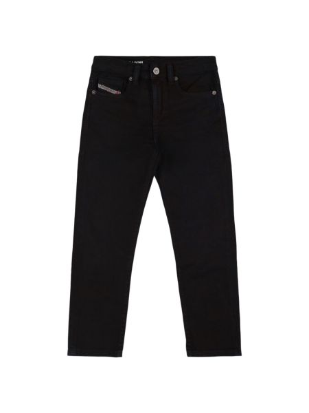 Bomull stretch jeans for gutter Diesel Kids svart