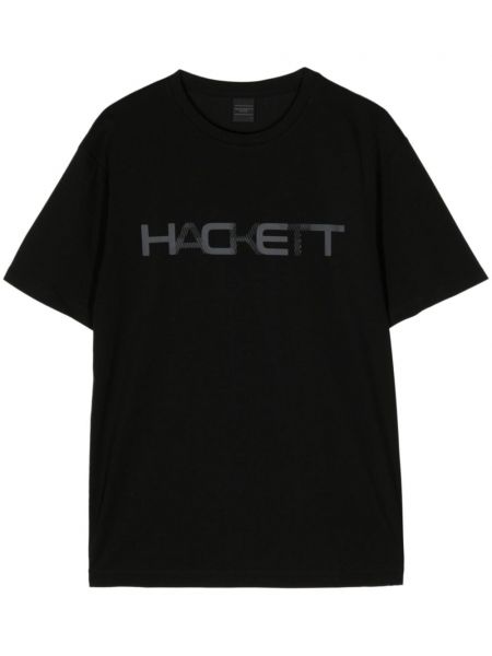 Raštuotas marškinėliai Hackett juoda