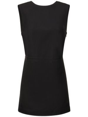 Mini vestido sin mangas de viscosa Loulou Studio negro