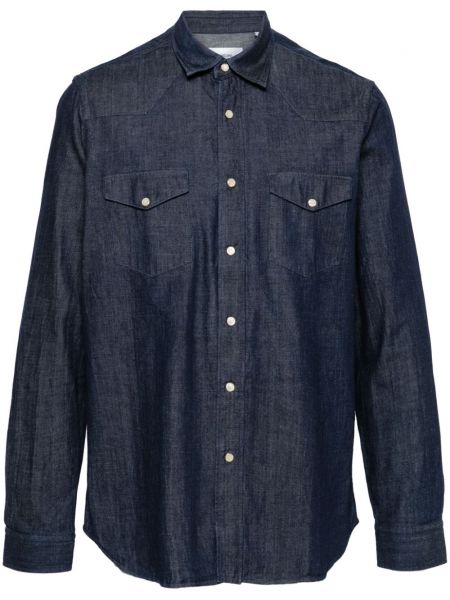 Denim skjorte Lardini blå