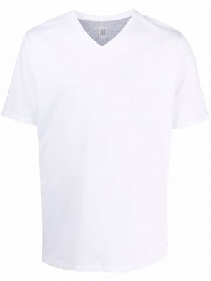 Camiseta con escote v Eleventy blanco