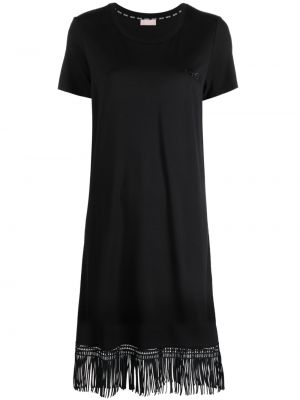 Mini obleka z obrobami Liu Jo črna