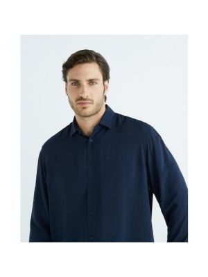 Camisa de viscosa Armani Exchange azul