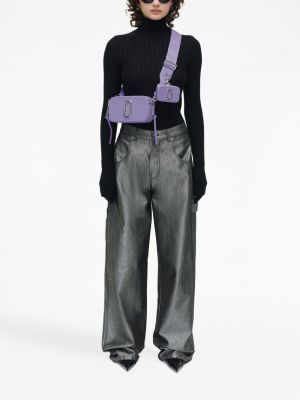 Sac bandoulière en cuir Marc Jacobs violet