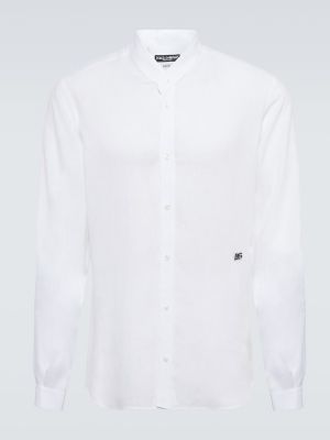 Lniana koszula Dolce&gabbana biała