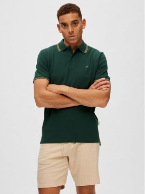 Polo marškinėliai Selected Homme žalia