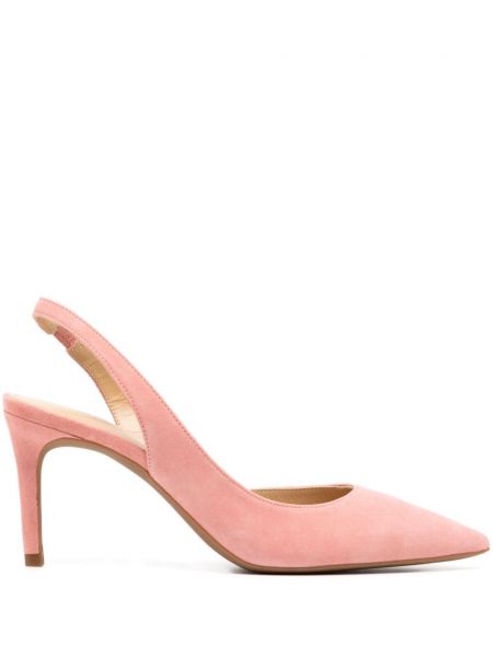 Pantofi cu toc din piele de căprioară Michael Kors roz