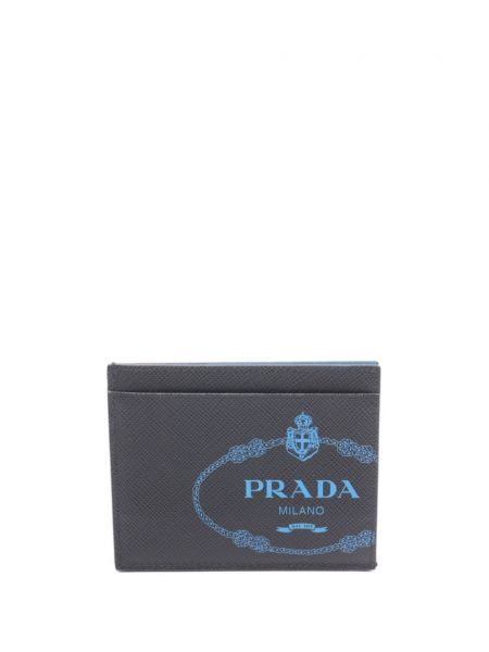 Кожено портмоне с принт Prada Pre-owned