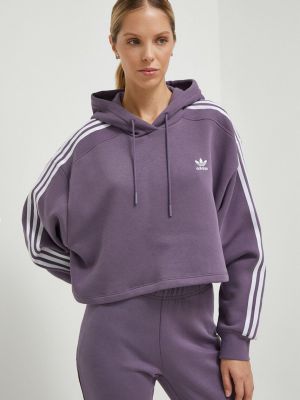 Hoodie s kapuljačom s printom Adidas Originals ljubičasta
