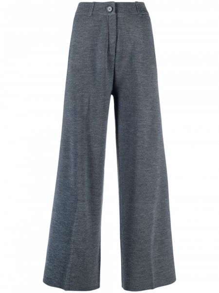 Pantalones de punto bootcut Twinset gris