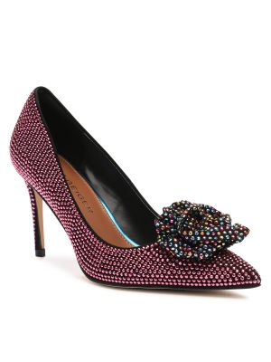 Полуотворени обувки с ток с ток Kurt Geiger розово