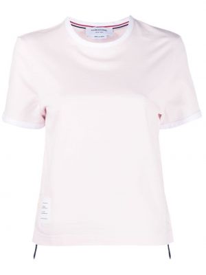 Camiseta manga corta asimétrica Thom Browne rosa