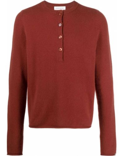 Jersey con botones de cachemir de tela jersey Extreme Cashmere rojo