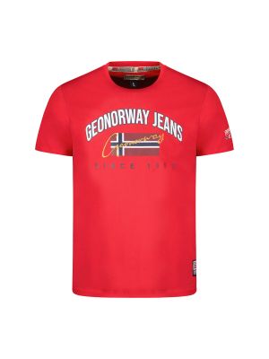 Tričko s krátkými rukávy Geographical Norway červené