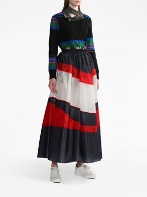 Plisované asymetrické pruhované sukně Kolor