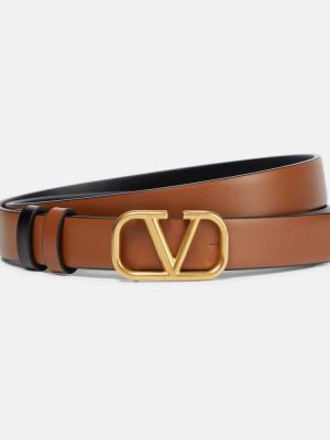 Cinturón de cuero reversible Valentino Garavani marrón