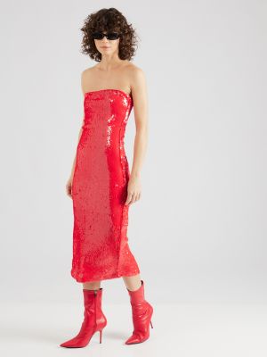 Κοκτέιλ φόρεμα Gina Tricot κόκκινο