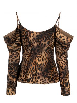 Bluse mit print mit leopardenmuster L'agence
