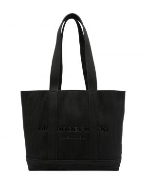 Pletena nakupovalna torba Alexander Wang črna