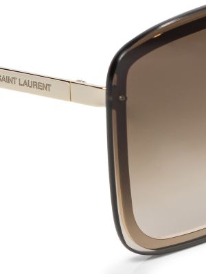 Okulary przeciwsłoneczne bez obcasa Saint Laurent brązowe