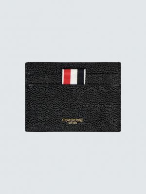 Кожаный кошелек Thom Browne черный