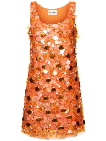 Tylové mini šaty Des Phemmes oranžová