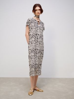 Mini vestido con estampado animal print Woman El Corte Inglés negro