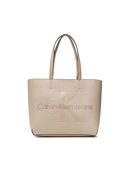 Nakupovalna torba Calvin Klein Jeans bež