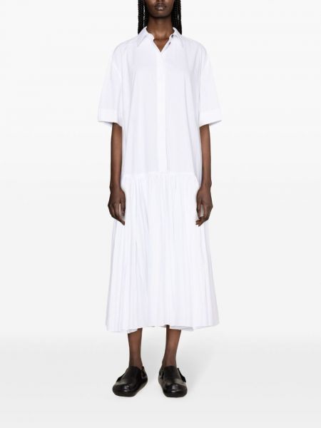 Robe chemise en coton Jil Sander blanc
