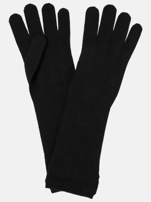 Rękawiczki z kaszmiru Max Mara czarne
