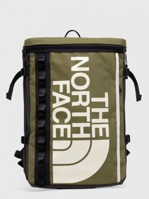 Zielony plecak z nadrukiem The North Face