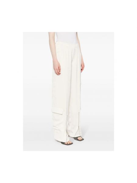 Pantalones rectos Calvin Klein blanco