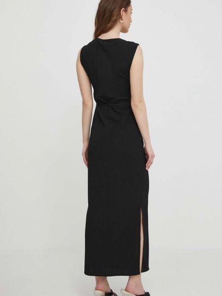 Hosszú ruha Calvin Klein fekete
