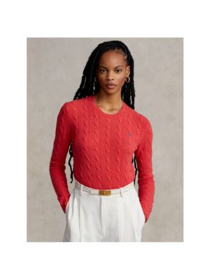 Jersey de tela jersey con trenzado Polo Ralph Lauren rojo