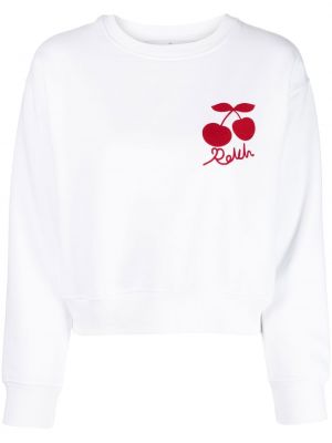 Brodert sweatshirt Rokh hvit