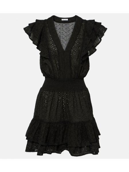 Černé bavlněné šaty Poupette St Barth