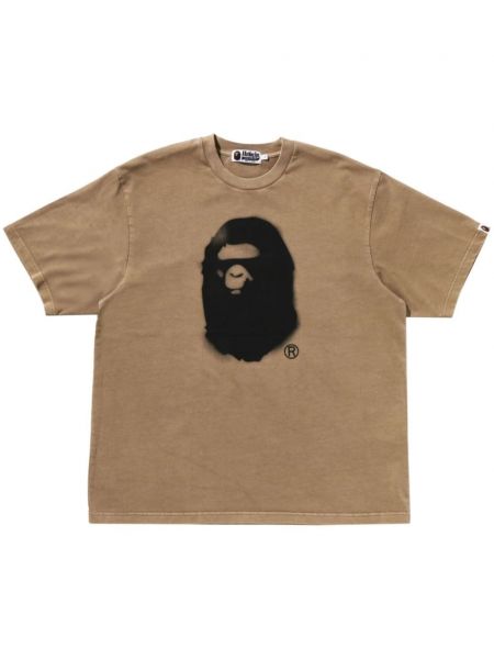 Kokvilnas t-krekls A Bathing Ape® bēšs