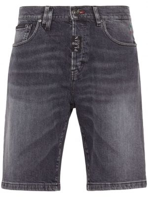 Džínsové šortky s nízkym pásom Philipp Plein sivá