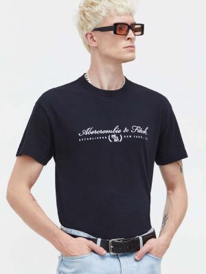 Koszulka bawełniana Abercrombie & Fitch czarna