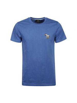 Koszulka slim fit w zebrę Paul Smith niebieska