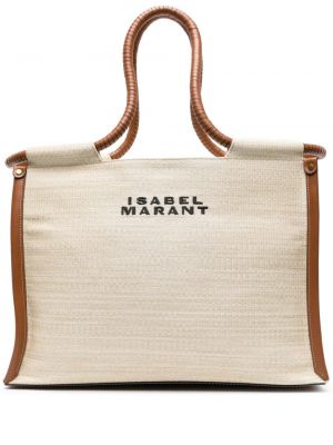 Pletená nákupná taška Isabel Marant hnedá