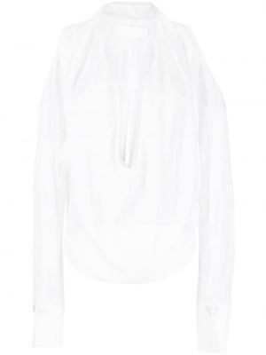 Bluse mit v-ausschnitt Genny weiß