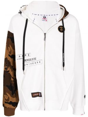 Trykt zip hettegenser Aape By *a Bathing Ape® hvit