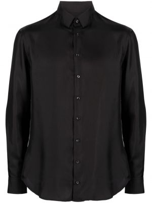 Копринена риза Giorgio Armani черно