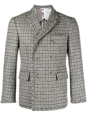 Houndstooth-mustriga kaherealine bleiser Thom Browne hall