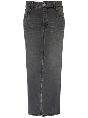 Spódnica jeansowa bawełniana Isabel Marant czarna