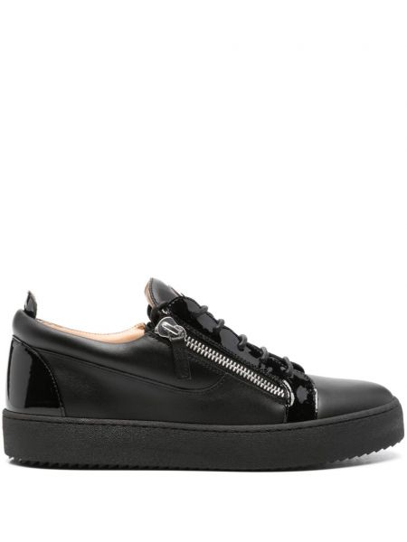 Læder sneakers Giuseppe Zanotti sort